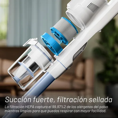 Miniatura 6 de Bissell PowerClean 200W - Aspiradora inalámbrica autosostenida con rollo de cepillo sin enredos, batería removible, montaje en pared, herramienta