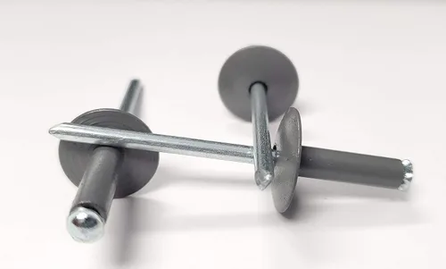 Miniatura 10 de Remaches Pop de aluminio negro plano de 3/16 "cabeza grande explosión de plátano Peel Back Fasteners .125 - .560 Grip Range