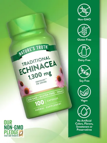 Miniatura 3 de Cápsulas de extracto de equinácea 1300 mg 100 unidades Sin OMG y sin gluten por Nature's Truth