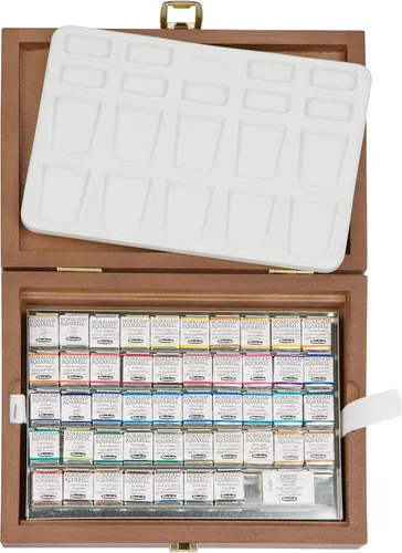 Miniatura 10 de Schmincke - HORADAM AQUARELL Caja de color con 24 acuarelas de la más alta calidad, 74424097, Caja de metal negro, Set de pintura, acuarelas