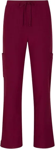 Miniatura 4 de Natural Uniforms Conjunto de top elástico con cuello en V y pantalón cargo para mujer