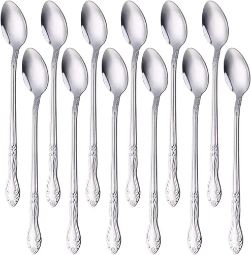Miniatura 55 de Juego de 12 cucharas de café, mini cucharas de café, cucharas de espresso de acero inoxidable, cucharas pequeñas para postre, té, aperitivo, 4.6