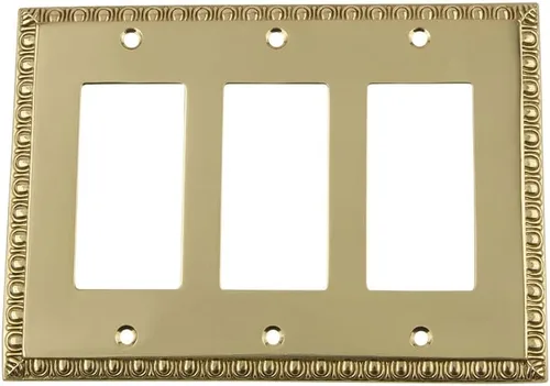 Miniatura 15 de Nostalgic Warehouse Egg & Dart Deco - Cubierta para placa de interruptor de salida eléctrica Bronce intemporal