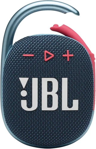 JBL Clip 4, azul/coral - Altavoz portátil Bluetooth 5.1 - Hasta 10 horas de reproducción - Impermeable y resistente al polvo - Incluye altavoz con