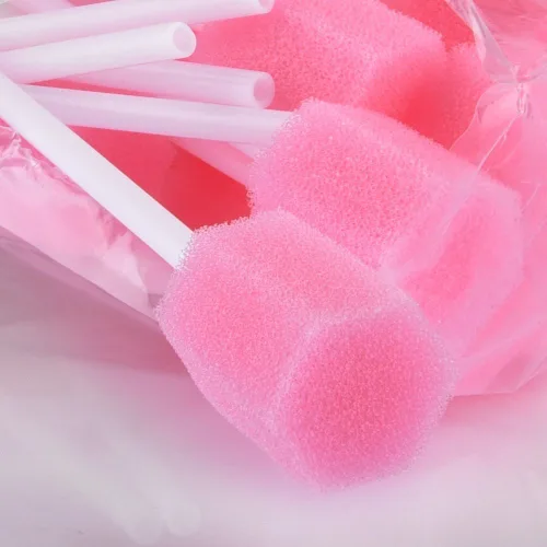 Miniatura 2 de Hisopos de limpieza dental desechables para cuidado bucal Esponja hisopos 100pcs/set (rosa)