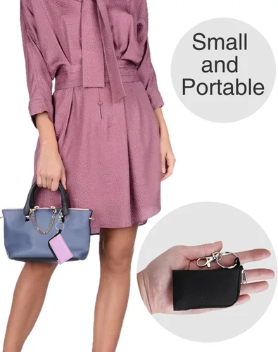 Miniatura 5 de Meiiy Funda para llavero de automóvil, llavero de automóvil, funda para llave de automóvil, bolsa pequeña con cremallera con llavero