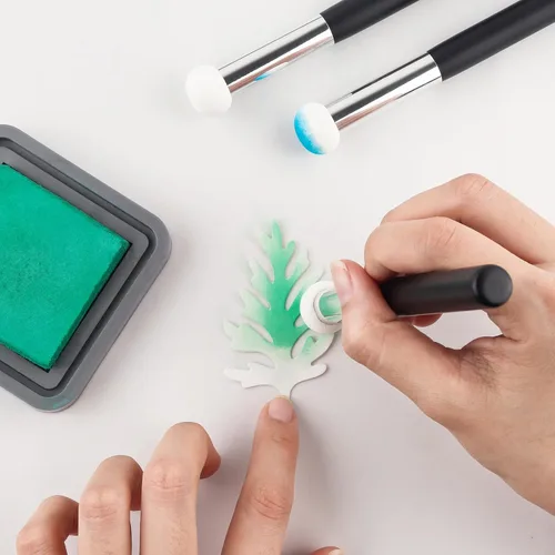 Miniatura 6 de Briartw Paquete de 8 aplicadores de esponja, mini punteros de papel para hacer tarjetas, herramientas de manualidades para mezclar tarjetas