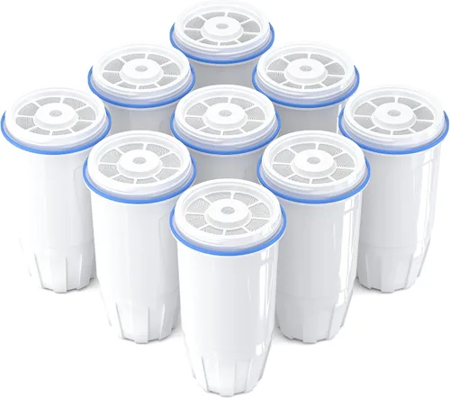 Filtro de agua de repuesto mejorado para jarra y dispensador cero ZR-001 ZR-004 ZP-006 ZR-017, sistema de filtro de cinco etapas, reduce eficazmente