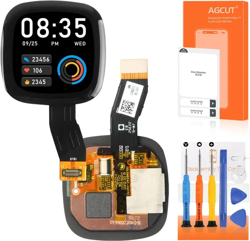 Para Fitbit Versa 4/Sense 2 FB523 Reemplazo de pantalla para Fitbit Versa 4/Sense 2 Pantalla LCD Digitalizador Pantalla táctil Asamblea Piezas de