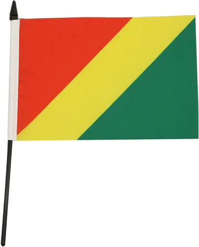 Miniatura 288 de AZ FLAG Sierra Leone Bandera de mesa 5'' x 8'' - Bandera de escritorio de Sierra Leona 21 x 14 cm - Bastón y base de plástico negro
