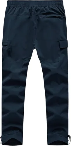 Miniatura 2 de BGOWATU Pantalones de senderismo para hombre, pantalones cargo elásticos resistentes al agua, pantalones ligeros de secado rápido para pesca al aire