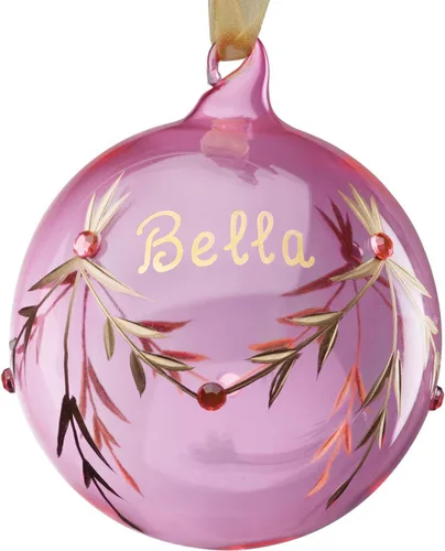 Miniatura 6 de Personalized Planet Adorno de bola de Navidad de piedra natal de cristal con nombre personalizado pintado a mano Abril - Diamante gris