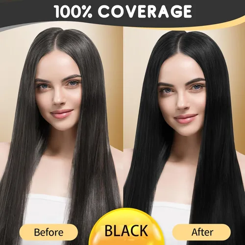 Miniatura 6 de IIIMEIDU Champú para teñir el cabello negro 3 en 1, champú para colorear el cabello natural para cabello gris, tinte para el cabello para mujeres