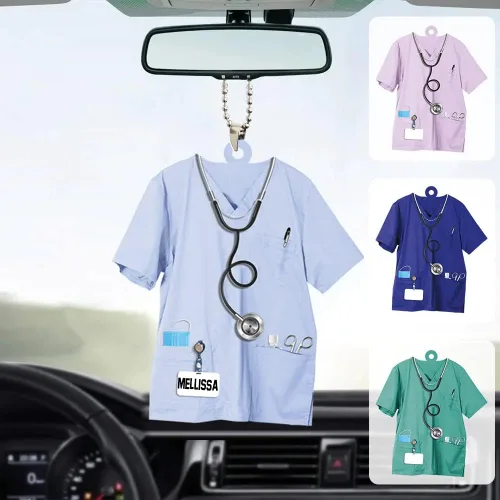 Miniatura 12 de Adorno colgante personalizado de enfermera publicado para regalos para ella - Adorno colgante para árbol de Navidad, regalo personalizado