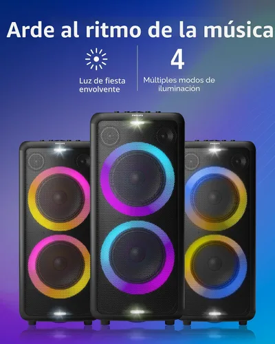 Miniatura 6 de PHILIPS X3206 Altavoz Bluetooth Party con graves profundos, batería de hasta 14 horas, luces de fiesta y efectos de karaoke, entrada de micrófono