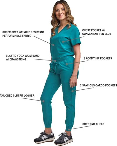 Miniatura 2 de Conjunto médico de enfermería GT 4FLEX para mujer, parte superior y pantalón