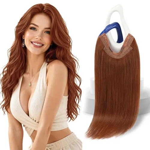 Miniatura 13 de Sunny Hair - Extensiones de cabello humano con banda invisible, color rubio platino (#60), 20 pulgadas