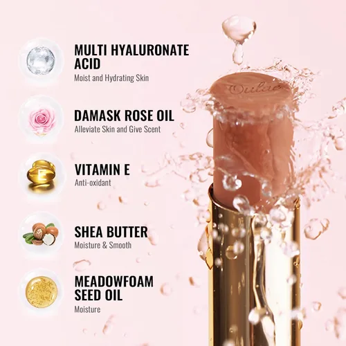 Miniatura 5 de Oulac Lápiz labial ciruela para mujer, lápiz labial mate burdeos, color de labios de cobertura completa, acabado mate satinado, textura crema, SG08