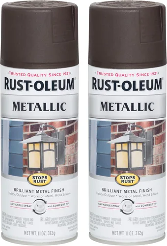 Miniatura 15 de Rust-Oleum 313142 Stops Rust Pintura en Aerosol Metálica, 11 onzas, Bronce Champán