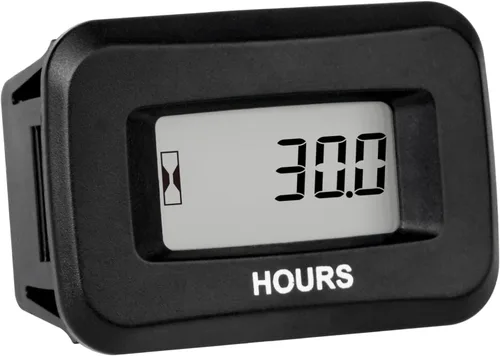 Runleader Medidor digital de horas para cortacésped, generador de motocicleta, tractor agrícola, compresor marino, motosierra y otros dispositivos