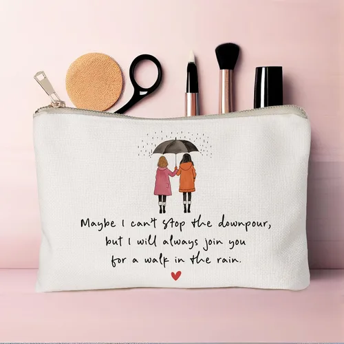 Miniatura 6 de Maybe I Can't Stop The Downpour - Bolsa de cosméticos, regalos para hermanas de Tough Times, regalo para amigas necesitadas, apoyo de amistad