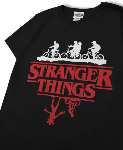 Miniatura 5 de Stranger Things Camiseta Hombre Mujer Unisex Upside Down Black Top