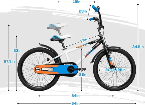 Miniatura 5 de WEIZE Kids Bike, 16 Inch Children Bicycle for Boys & Girls Ages 4-7 Years Old, Rider Height 41-53 Inch, Adjustable Seat & Handlebars, Coaster Brake