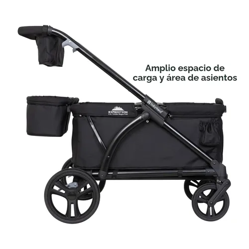 Miniatura 7 de Baby Trend Expedition Cochecito Vagón 2 en 1 Plus, Ultra Black Ultra negro