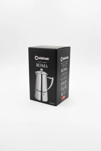 Miniatura 14 de Cuisinox Roma - Olla de espresso Moka de acero inoxidable para estufa de 4 tazas