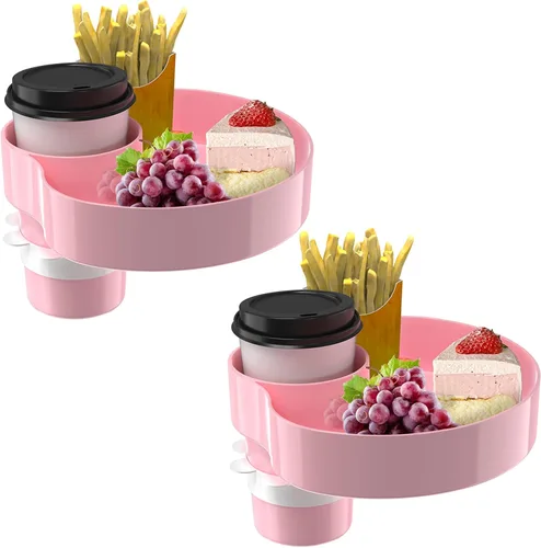 Miniatura 9 de Bandeja de asiento de automóvil para niños, bandeja de viaje con portavasos para bebé, asiento de automóvil para niños, organizador de aperitivos
