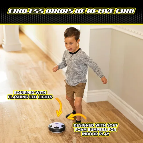 Miniatura 4 de Hover Fútbol de los creadores de Stomp Rocket – Juguetes de fútbol con luces LED y parachoques acolchados para interiores para niños y niñas de 3
