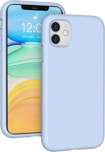 Miniatura 101 de Funda de silicona líquida compatible con iPhone 11 (6.1 pulgadas), cubierta de goma de gel de protección completa con forro de microfibra suave