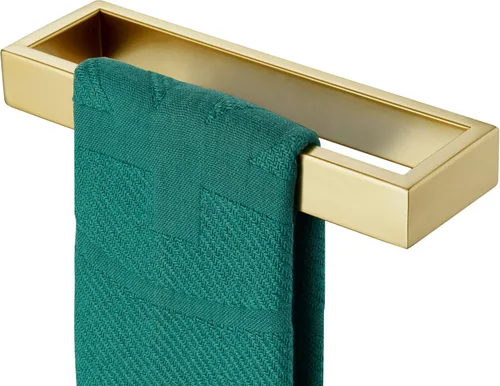 Miniatura 7 de KOKOSIRI Anillos de toalla cepillados de oro para toallas de mano Barras de toalla de 9 pulgadas para cocina Organizador de toallas de acero Oro