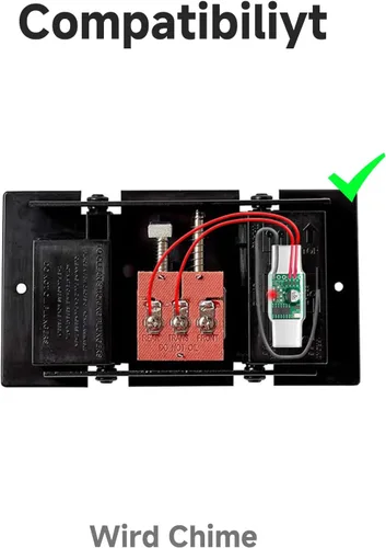 Miniatura 4 de Satisure Extensor de Timbre Inalámbrico con Receptor se Conecta al Timbre Cableado Existente Convirtiéndolo en Timbre de Puerta Inalámbrico