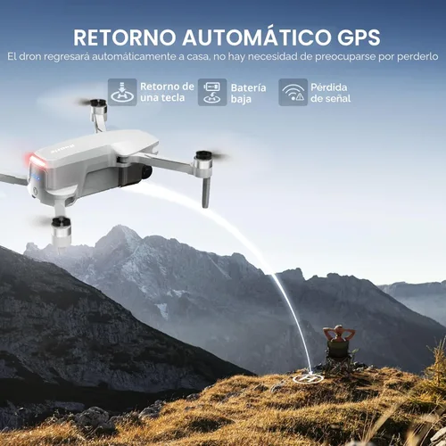 Miniatura 5 de Drones con cámara para adultos 4K, dron plegable para principiantes con motor sin escobillas, seguimiento automático, vuelo con toque, vuelo
