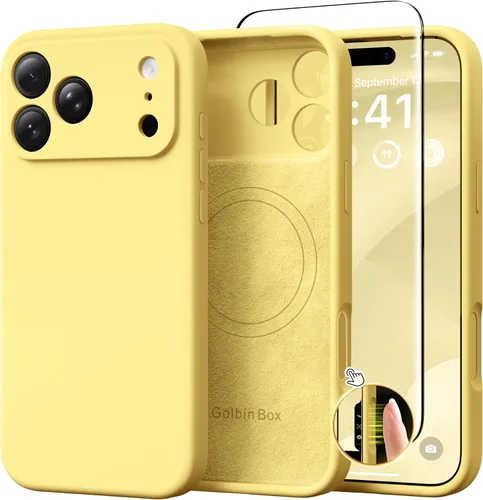 Miniatura 140 de GolbinBox Funda magnética para iPhone 17, compatible con MagSafe, cubierta de silicona integrada para control de cámara, funda de silicona líquida a