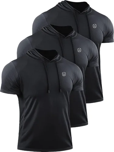 Miniatura 17 de Neleus - Camiseta sin mangas deportiva Dry Fit para correr con capucha