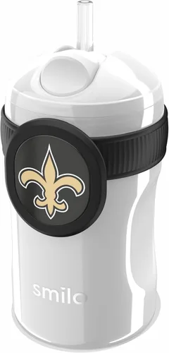 Miniatura 13 de Smilo Vaso con popote de Arizona Cardinals con licencia oficial de la NFL, para bebés y niños pequeños, con popote de silicona ponderado y capacidad