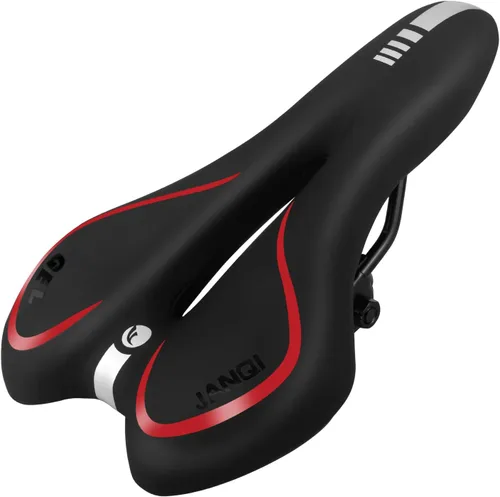 Miniatura 10 de Cómodo asiento de bicicleta para hombres y mujeres, asiento de bicicleta impermeable, silla de bicicleta de montaña transpirable, sillín