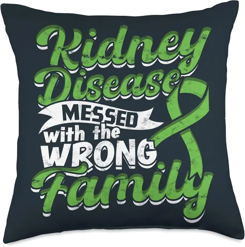 Miniatura 5 de Kidney Transplant Gifts for Women and Men Warrior Transplant Survivor - Almohada de concientización sobre enfermedad renal, 16 x 16 pulgadas