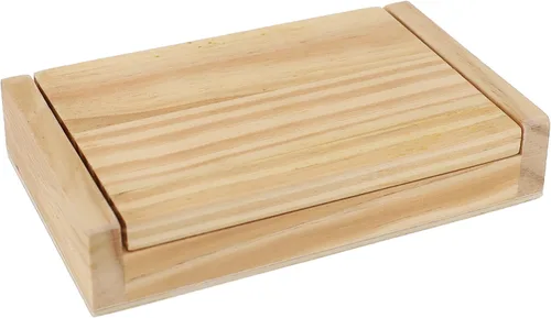 Miniatura 4 de WE Games Mini juego de madera para cerrar la caja, 5.5 pulgadas, 9 números abatibles, tamaño de viaje, juegos de viaje, regalos de cumpleaños