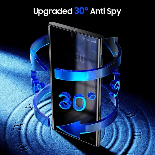 Miniatura 2 de UniqueMe Paquete de 2 protectores de pantalla de privacidad para Samsung Galaxy S23 Ultra, kit sin polvo, posicionamiento automático, sin burbujas