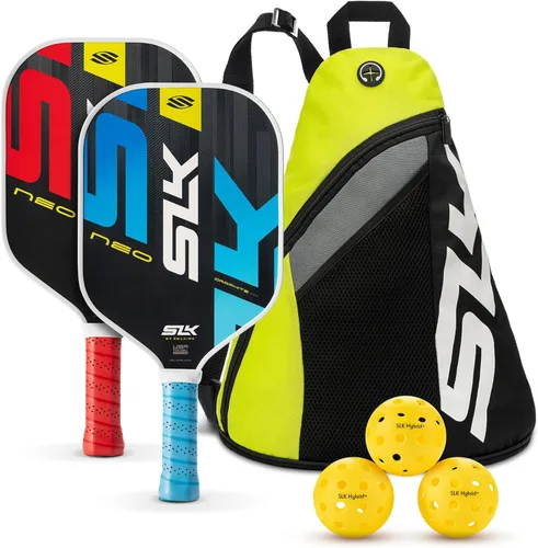Selkirk Sport SLK - Juego de raquetas de pádel de 2 | Diseñadas en los Estados Unidos | Elija el juego SLK Neo de grafito, el juego SLK Neo de fibra