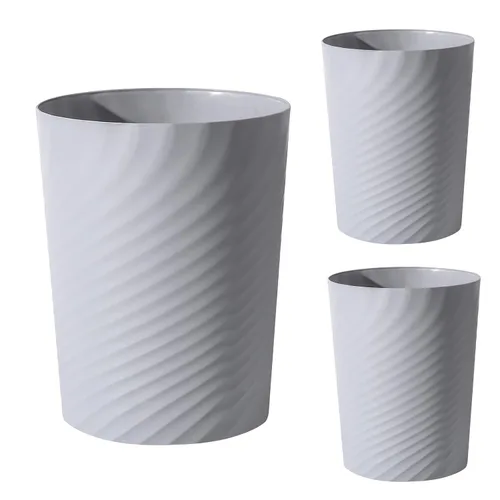 Miniatura 31 de UUJOLY Cubo de basura de plástico, cesta de basura para baños, cocinas, oficinas, habitaciones de niños, verde azulado Azul Oscuro