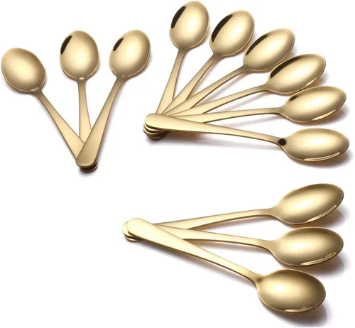 Miniatura 18 de Buyer Star Cucharaditas de 5.5 pulgadas Mini cucharas de café de acero inoxidable para azúcar Demitasse Espresso Cucharas