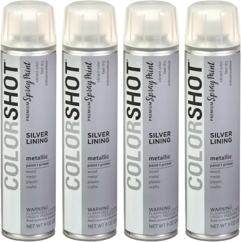 Miniatura 45 de COLORSHOT Pintura en aerosol brillante, aromaterapia (lavanda) 10 onzas, paquete de 4, pintura acrílica de secado rápido, uso en interiores