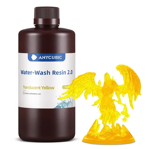 Miniatura 23 de ANYCUBIC Resina de impresora 3D lavable al agua 2.0, resina 3D de alta precisión de 405 nm, resina de fotopolímero de baja contracción para Gris