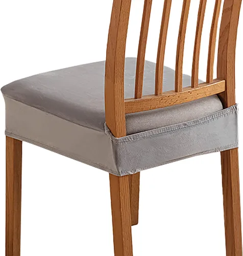 Miniatura 10 de Soft Dining Chair Seat Covers Set of 2, Velvet Seat Covers for Dining Room Chair Removable Washable Dining Room Chair Covers-Beige-2 Piece
