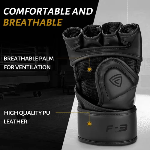 Miniatura 4 de Guantes MMA para hombres y mujeres, guantes de boxeo para saco de boxeo, sparring, entrenamiento, muay thai, artes marciales, guantes de kickboxing