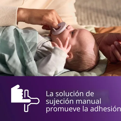 Miniatura 8 de Philips Avent Soothie Chupetes ortodónticos para bebé, 100% de silicona, de una pieza, sin BPA, para bebés de 0 a 3 meses, 2 lila y 2 rosa, paquete